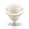 Manhattan Comfort Tulip Swivel Accent Chair in White and Polished Chrome (Set of 2) 2-AC029-WH - alternate 6